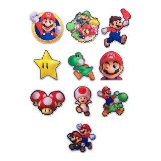 Apliques/termocolante- Mario Bross Kit Com 10 Unidades Apliques/termocolante- Mario Bross Kit Com 10 Unidades