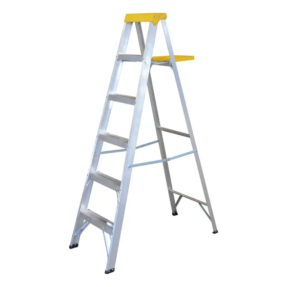 Surtek Escalera De Aluminio Tipo Tijera, 5 Peldaños, 1.83mt