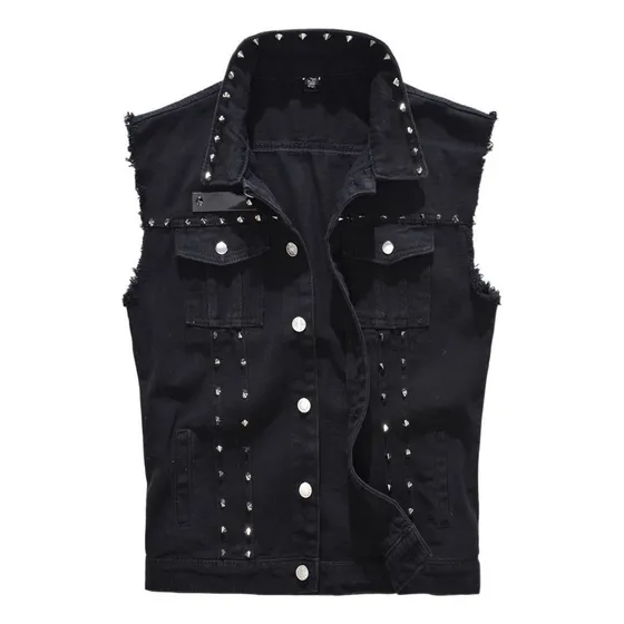 Chaleco Punk For Hombre, Primavera E Verano, Remache, Cintu