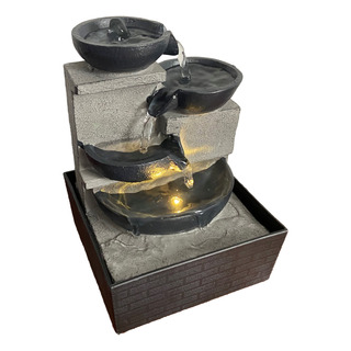 Fonte De Água Decorativa De Mesa Oriental Com Led Fonte De Água Decorativa De Mesa Oriental Com Led