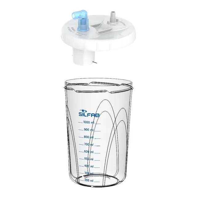 Frasco Plástico De 1 Litro Para Aspirador Silfab Con Tapa