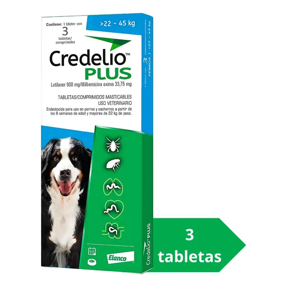 Desparacitante Para Perros 22 A 45kg - 3 Tabletas Masticable