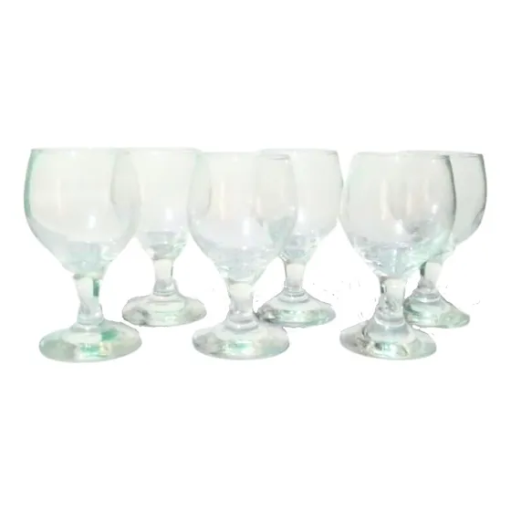 8 Copas De Vidrio De 12cm Para Vino