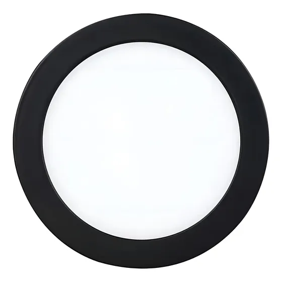 Panel Plafon Led Sobrepuesto Redondo 6w 12cm Borde Negro | Cuotas sin interés