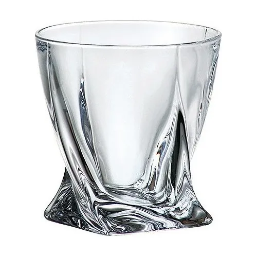 Vasos De Whisky Cristal Bohemia Quadro Set X 2 340ml