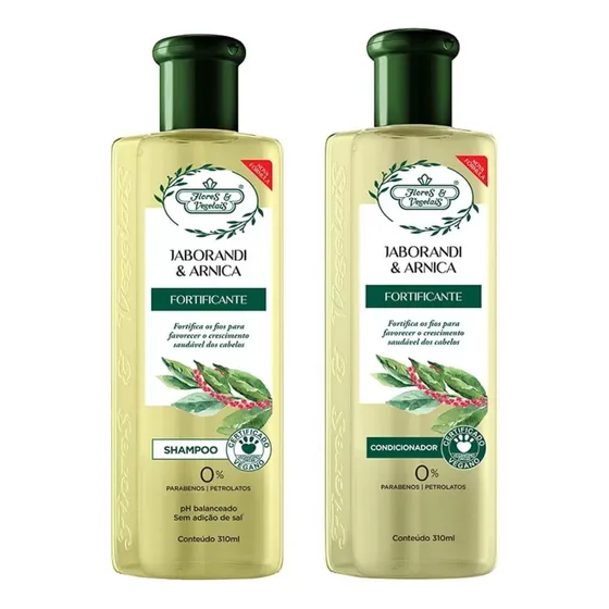 Flores E Vegetais Jaborandi E Arnica Shampoo + Condicionador
