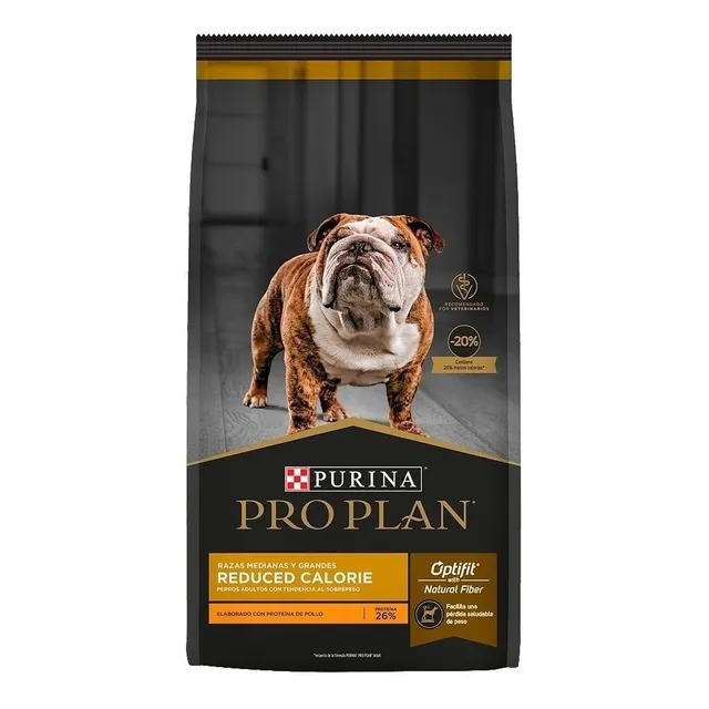 Alimento Pro Plan OptiFit Reduced Calorie para perro adulto de raza mediana y grande sabor pollo y arroz de 15 kg