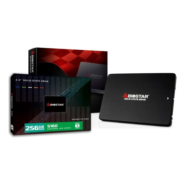 Disco Ssd Biostar 256gb S160 - Rápido, Fiable Y Economico Negro
