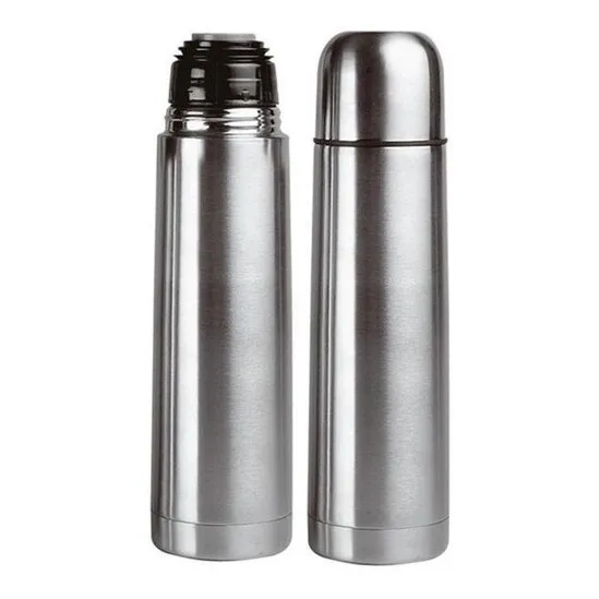 Termo Bala Medio Litro 0.5 Lts Acero Inoxidable Color Plateado