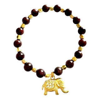 Pulsera Elefante Suerte Y Abundancia Elástica Piedra Jaspe Pulsera Elefante Suerte Y Abundancia Elástica Piedra Jaspe