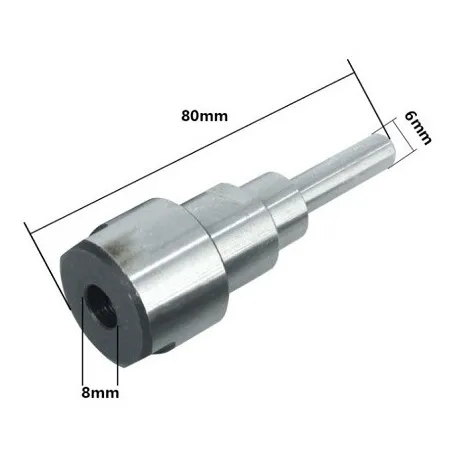 Haste Prolongadora Adaptador Para Tupia De 6mm Para 8mm
