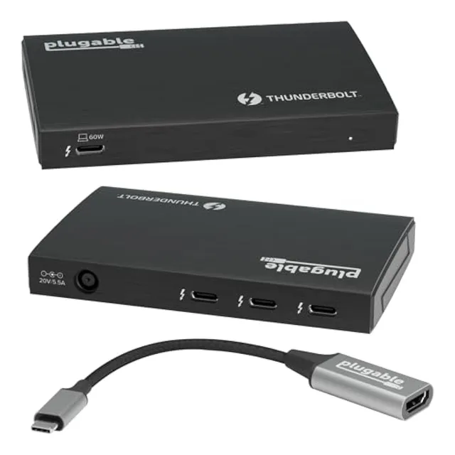 Plugable Concentrador Thunderbolt 4 | Carga Para