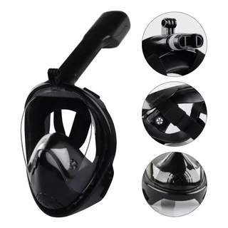 MĂĄscara Mergulho Snorkel Full Face Suporte Gopro CĂąmera MĂĄscara Mergulho Snorkel Full Face Suporte Gopro CĂąmera