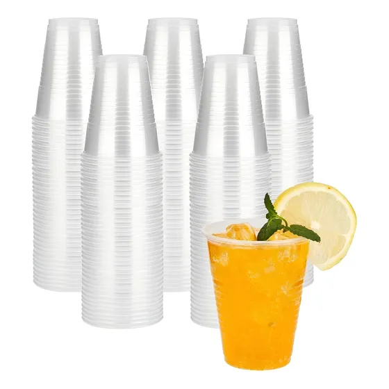 100 Vasos Plasticos Desechables Vasos Plasticos Vaso 200ml Color transparentes / vasos plasticos 200ml/6.8oz