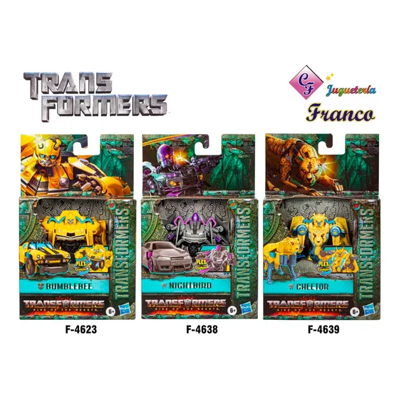 Transformers Flex Changer: Bumblebee, Nightbird Y Cheetor 