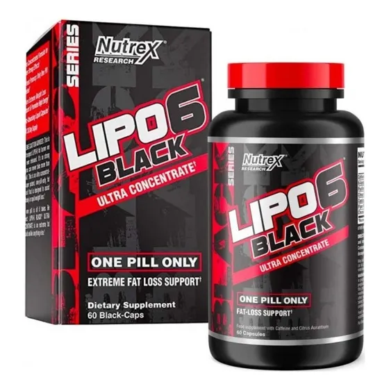 Nutrex Research Lipo 6 Black Ultra Concentrate Quemador One Pill Only Pote Con 60 Cápsulas Sin Sabor