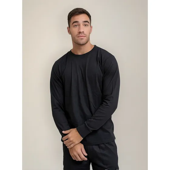 Camiseta Algodón Manga Larga Con Puño Pack X3 Disershop