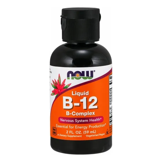 Suplemento Now Foods B-12, 60 Ml (paquete De 4), Vitamina B-