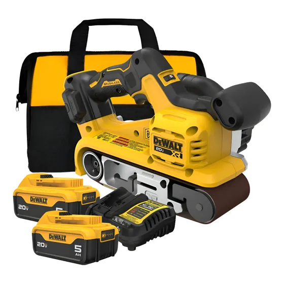 Lixadeira de Cinta Dewalt Dcw220b 2 Baterias 5Ah