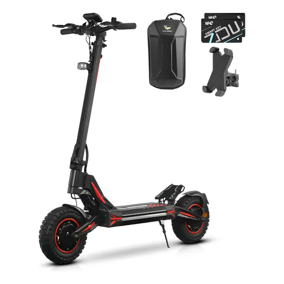 HONEY WHALE G4 MAX Scooter Eléctrico Plegable para Adultos, 1640W*2-MAX Motor de Doble Potencia, 72KM/H-MAX-20.8AH-70KM, Velocidad-Batería-Autonomía Color Rojo