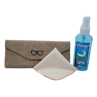Kit 3 En 1 Estuche Para Lentes + Liquido + Paño Oferta Kit 3 En 1 Estuche Para Lentes + Liquido + Paño Oferta
