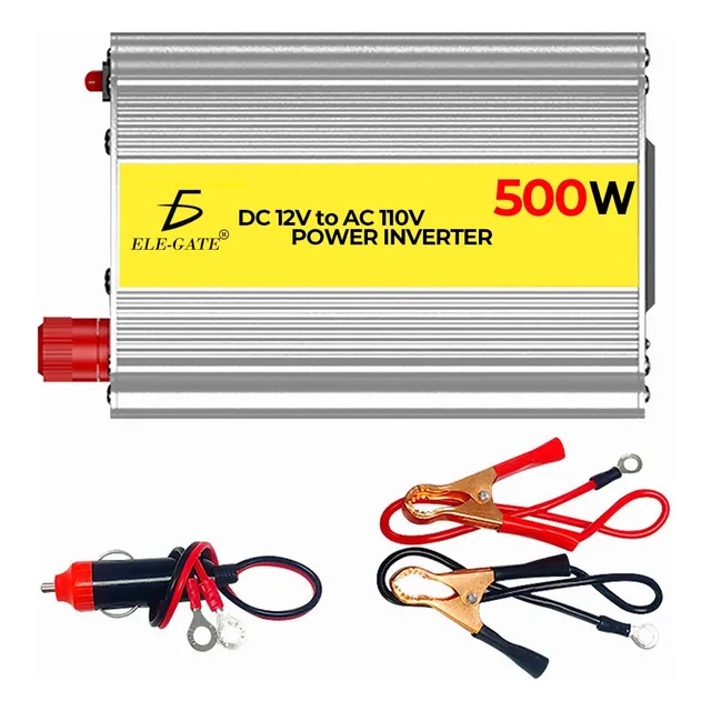 Inversor Corriente Automotriz 12v A 110v 500w Con Cargador