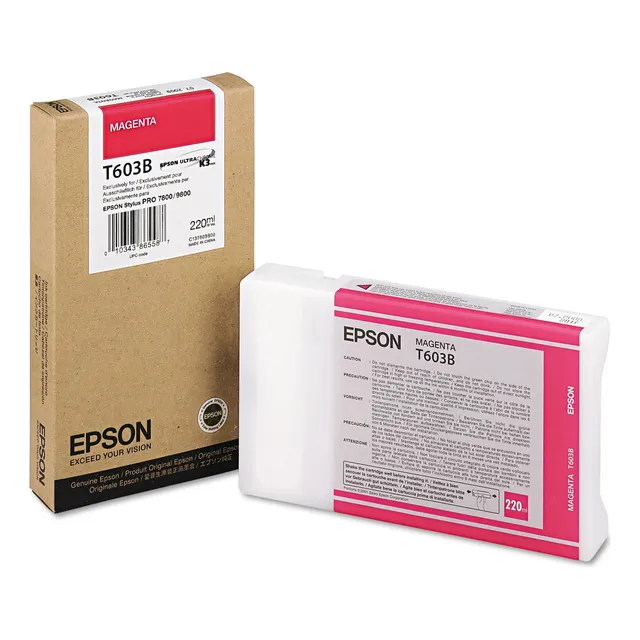 Cartucho De Tinta Epson T603b00 Magenta 220 Ml
