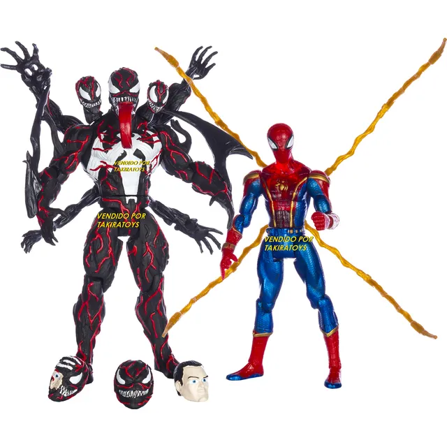 Venom Y Spiderman Juguete Figuras Muñecos Articulados Marvel