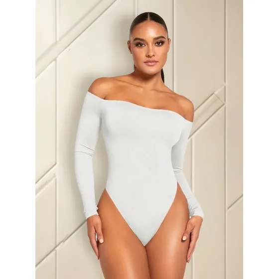 Body Blusa Manga Larga Escote Bandeja