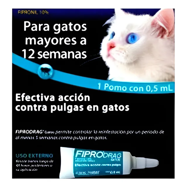 Pipeta Fiprodrag Antipulgas Y Ácaros Gatos 0,5 Ml