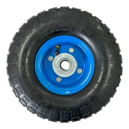 Rueda Caucho Neumática De Carretilla Eje 20mm Diámetro 10pLG