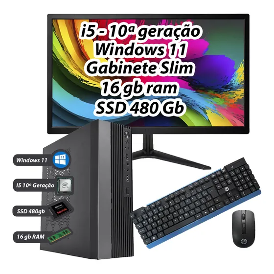 Cpu Mini Monitor 19 Intel Core I5 10a Ger 16gb Ssd 480 Win11