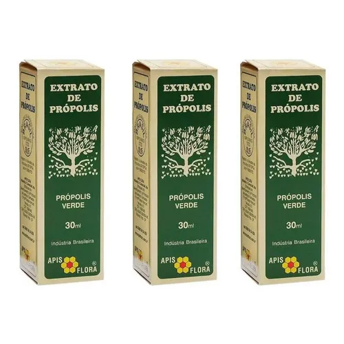 Kit 3 Extrato De Própolis Verde 30 Ml - Apis Flora