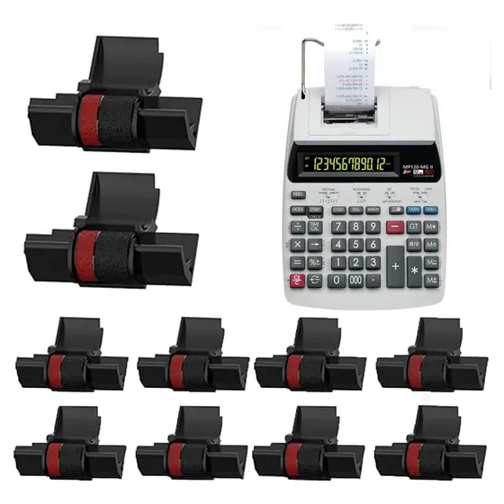 Rodillo Entintador Para Sumadora Neg/roj Para Casio Ir40t 10