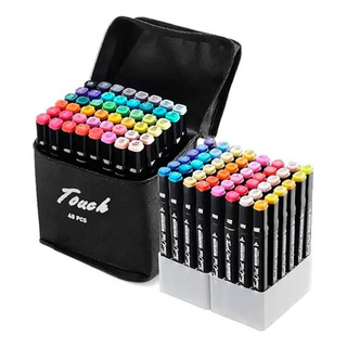 Touch 48 Pçs Canetas Com Estojo Prático Touch 48 Pçs Canetas Com Estojo Prático