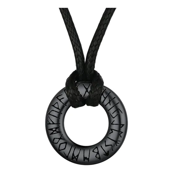 Collar Vikingo Runas Acero Inoxidable Joyería Nórdica