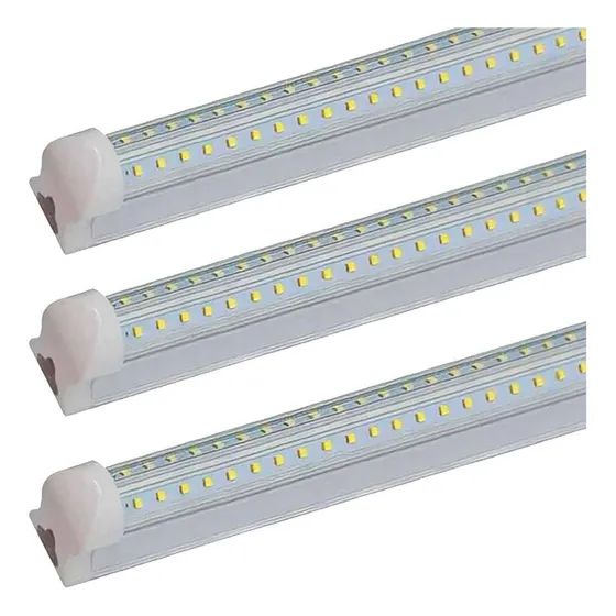 Tubo Led Base Aluminio Doble Tira Luz Blanca 30w (180w) 1.20 Estructura Blanco