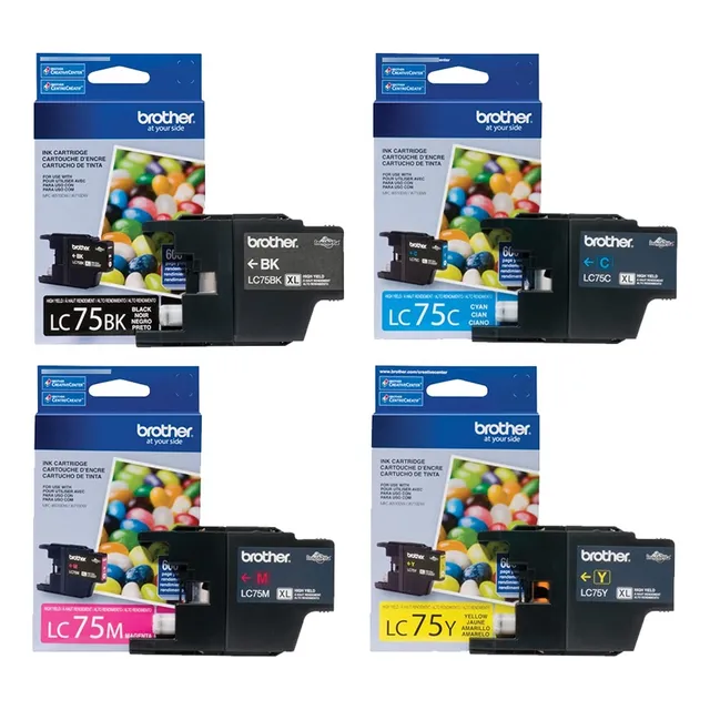Pack Tintas Brother Lc75 Xl Original J280w J5910dw J6910dw