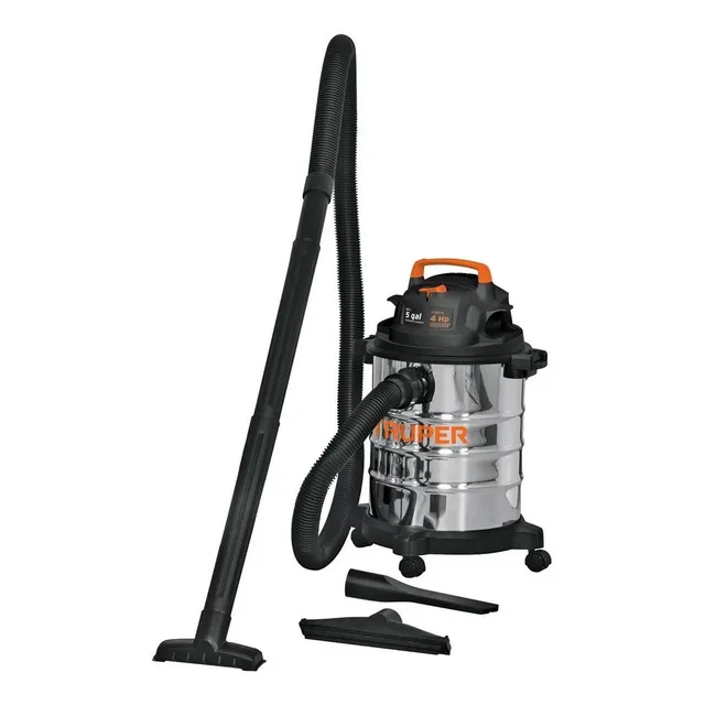 Aspiradora Truper ASP-5X 19l Sólidos Y Líquidos Acero Inox Color Acero inoxidable/Negro 110V