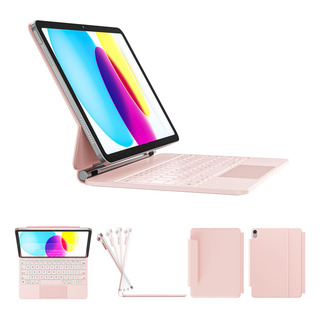 Raymcraft Funda iPad 11th/10th Gen Teclado Con Trackpad Rosa Raymcraft Funda iPad 11th/10th Gen Teclado Con Trackpad Rosa