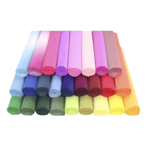 Papel Crepom Italiano Rossi Kit 05 Folhas 50 X 2,5 Mts