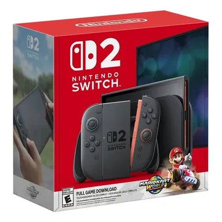 Consola Nintendo Switch 2 Mario Kart World Bundle 256gb Negro