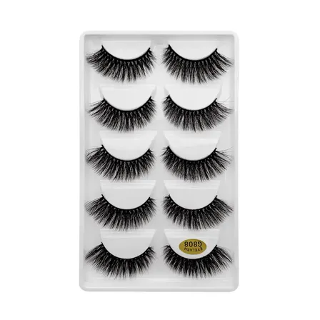 5 Pares De Cilios Postiços Maquiagem 3d Mink Extensão G808 Grosso Cilios Postiço Natural Longo Cilios Preto C 1.5 Cm
