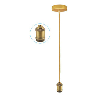 Candil Colgante Tipo Socket Acabado Laton Antiguo Color Dorado Candil Colgante Tipo Socket Acabado Laton Antiguo Color Dorado