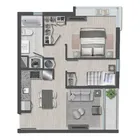 2 dormitorios  |  1 baño