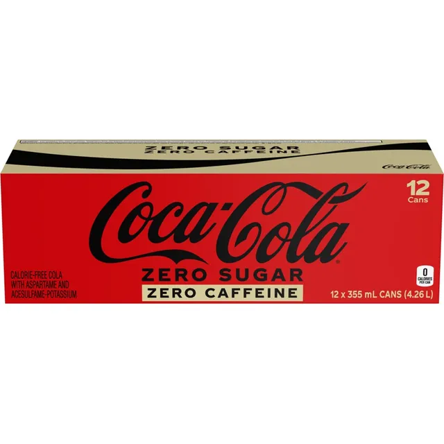 Coca Cola Zero Sugar Zero Caffeine 12 Pack 355ml 