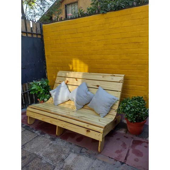 Sillón Rústico Eco Terra Arrebol Pallet 90x120 Cm Madera