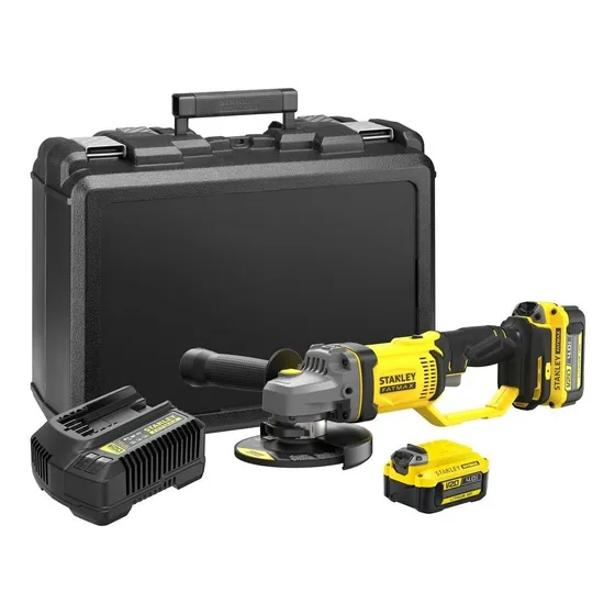 Pulidora Inalámbrica 4.1/2 +2 Bat 20v 4a Stanley + Maletin