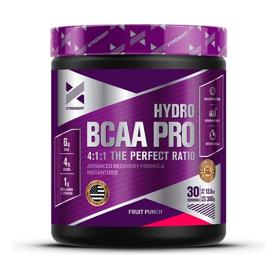 Hydro Bcaa Pro Xtrenght 360 Gr Aminoacidos Sabor Fruit Punch