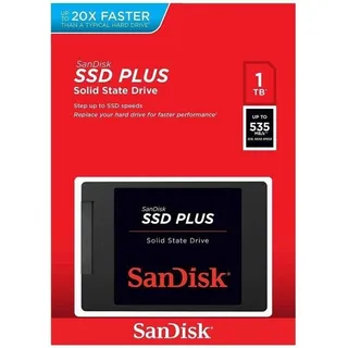 Disco Sólido Interno Sandisk Ssd Plus Sdssda-1t00-g26 1tb Cor Preto Disco Sólido Interno Sandisk Ssd Plus Sdssda-1t00-g26 1tb Cor Preto